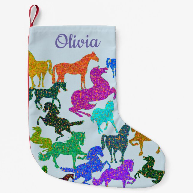 Calcetín Navideño Pequeño Almacenamiento de encargo del navidad de los (Anverso)