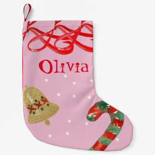 Calcetín Navideño Pequeño Almacenamiento del navidad de la cinta del país d