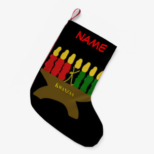 Calcetín Navideño Pequeño Almacenamiento del navidad del arte de Kwanzaa