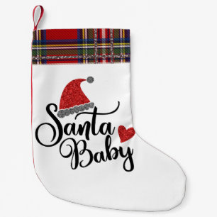 Calcetín Navideño Pequeño Almacenamiento del navidad del bebé de Santa