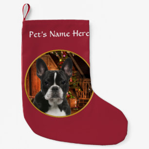 Calcetín Navideño Pequeño Almacenamiento del navidad del bulldog francés