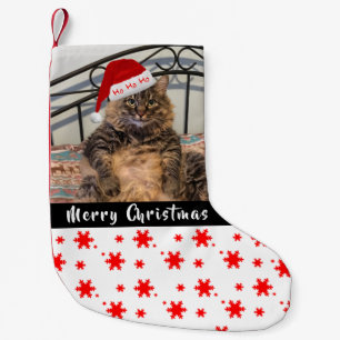 Calcetín Navideño Pequeño Almacenamiento del navidad del gato de Santa