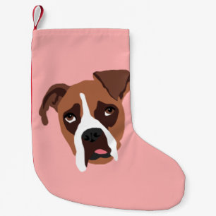 Calcetín Navideño Pequeño Almacenamiento del navidad del perro del boxeador