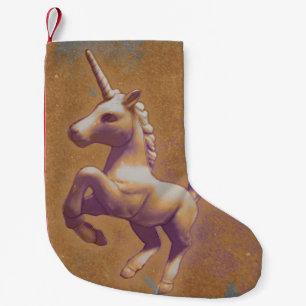Calcetín Navideño Pequeño Almacenamiento del navidad del unicornio (lavanda
