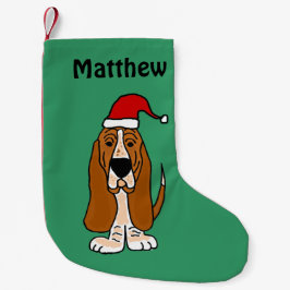 Calcetín Navideño Pequeño Almacenamiento divertido del navidad de Basset
