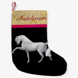 Calcetín Navideño Pequeño Almacenamiento español andaluz blanco del navidad
