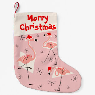Calcetín Navideño Pequeño Almacenamiento rosado de las Felices Navidad de