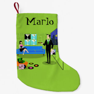 Calcetín Navideño Pequeño Almacenamiento urbano retro adaptable del navidad