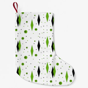 Calcetín Navideño Pequeño Almacenamiento verde retro del navidad del