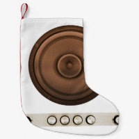 Altavoces retro: marrón, blanco aislado.