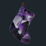 Calcetín Navideño Pequeño amatista de color púrpura holístico de curación de<br><div class="desc">accesorios de habitación de amatista púrpura para curación de cuarzo de espíritu para vibraciones positivas</div>