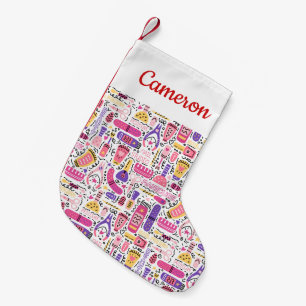 Calcetín Navideño Pequeño Añada su modelo el lindo conocido de la manicur