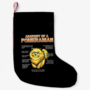 Calcetín Navideño Pequeño Anatomía de un Pomerania