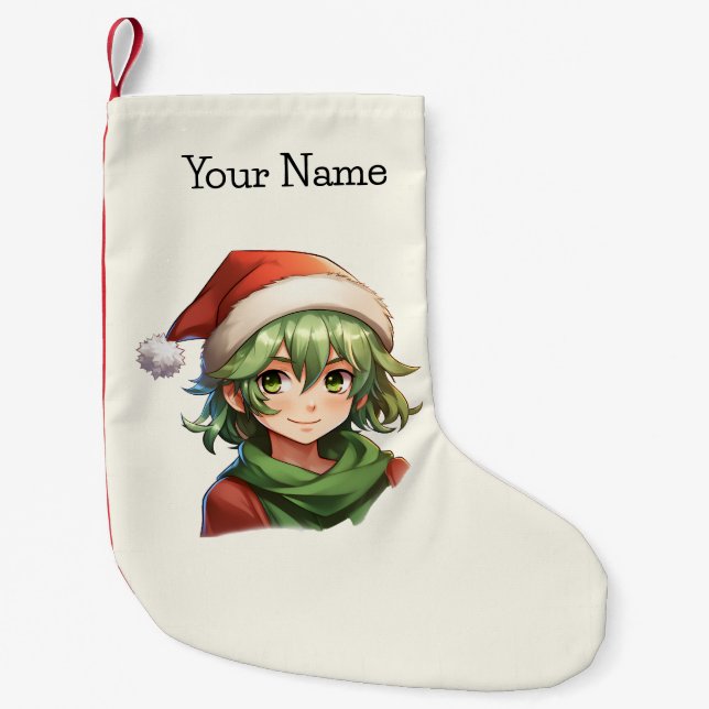 Calcetín Navideño Pequeño Anime Navidades Elf (Anverso)