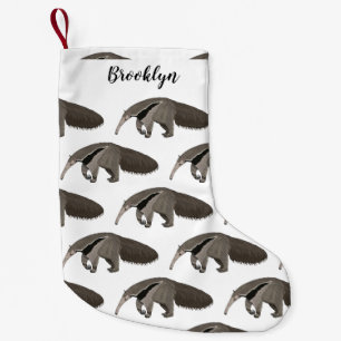 Calcetín Navideño Pequeño Anteater personalizado ilustracion