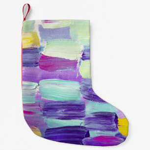 Calcetín Navideño Pequeño Antecedentes artísticos abstractos de mano