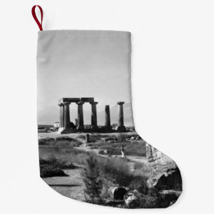 Calcetín Navideño Pequeño Antigua Grecia Templo Corinth Apolo