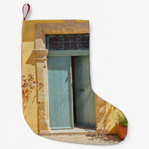 Calcetín Navideño Pequeño Antiguas puertas verdes auténticas en Nicosia Chip