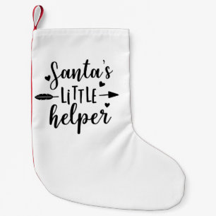 Calcetín Navideño Pequeño Anuncio de Embarazo de Ayudante de Santa