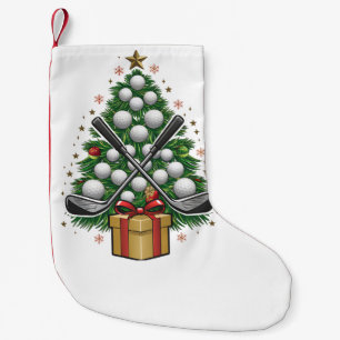 Calcetín Navideño Pequeño Árbol de Navidad de equipo de golf Navidad Golf