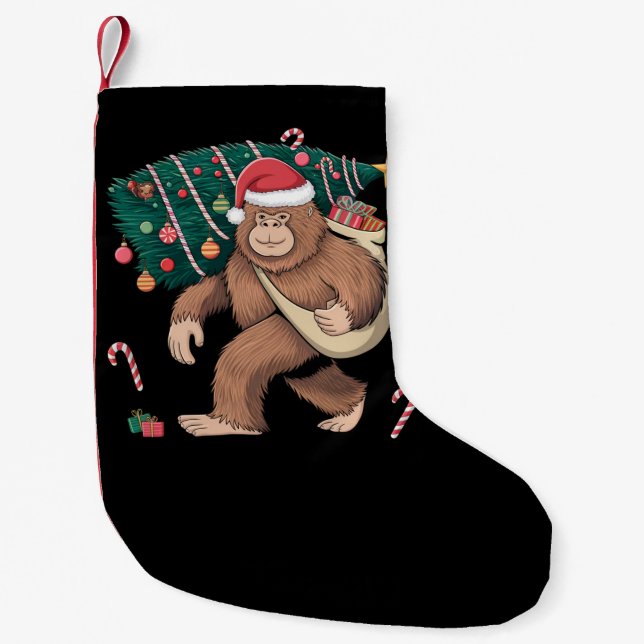 Calcetín Navideño Pequeño Árbol de Navidad de pie grande enciende Navidad Sa (Anverso)