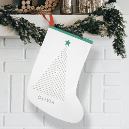 Calcetín Navideño Pequeño Árbol de Navidad minimalista | Green Star Scandi