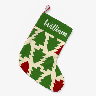 Calcetín Navideño Pequeño Árbol de Navidad Vintage personalizado