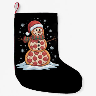 Calcetín Navideño Pequeño Árbol de Pizza Muñeco de Nieve Sombrero de Santa F