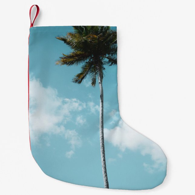 Calcetín Navideño Pequeño Árbol verde (Anverso)