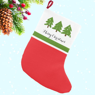 Calcetín Navideño Pequeño Árboles de Navidad