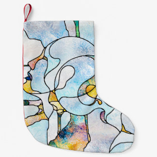 Calcetín Navideño Pequeño Arcoiris Shards. Unidad de la serie de vidrio manc