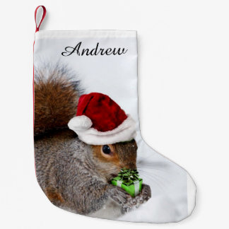 Calcetín Navideño Pequeño Ardilla del navidad