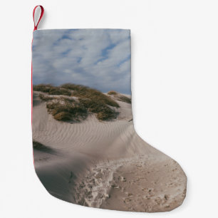 CALCETÍN NAVIDEÑO PEQUEÑO ARENA BLANCA Y CAMPO GRIS VERDE