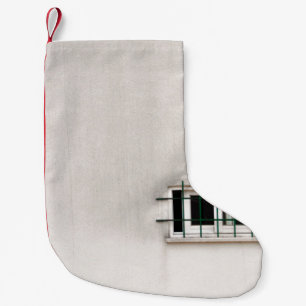 Calcetín Navideño Pequeño Arquitectura de ventanas de construcción antigua