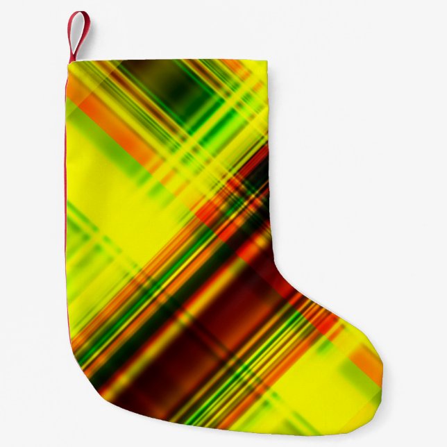 Calcetín Navideño Pequeño art abstract geometric diagonal pattern background (Anverso)