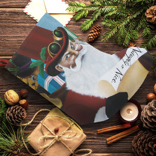 Calcetín Navideño Pequeño Arte de fantasía navideña victoriana Steampunk San