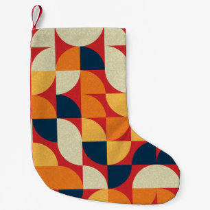 Calcetín Navideño Pequeño Arte Generativo: Círculos de barrio coloridos