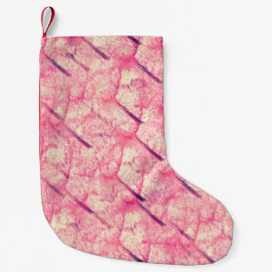 Calcetín Navideño Pequeño arte La acuarela rosa de la pintura tintada de col