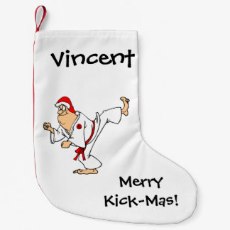 Calcetín Navideño Pequeño Artes marciales merry Kick-Mas