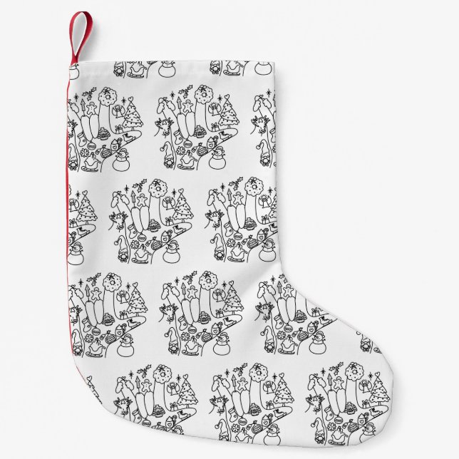 Calcetín Navideño Pequeño ASL ILY – Winter Vibes  (Anverso)