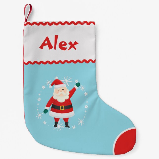 Calcetín Navideño Pequeño Autism Inspired - Custom Santa Christmas Stocking (Anverso)
