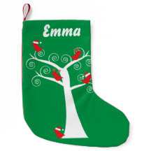 Aves navidades en un árbol