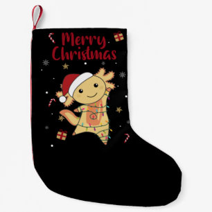 Calcetín Navideño Pequeño Axolotl Merry Christmas Winter Animals Axolotls