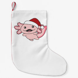 Calcetín Navideño Pequeño Axolotl Merry Christmas Winter Axolotl