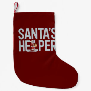 Calcetín Navideño Pequeño Ayudante de Santa Navidad