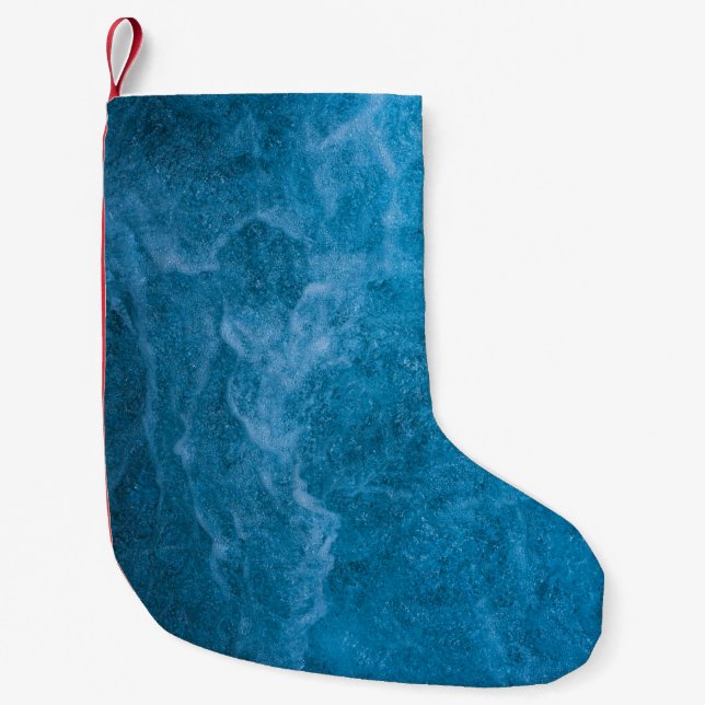 Calcetín Navideño Pequeño Azul (Anverso)