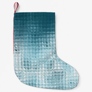 Calcetín Navideño Pequeño Azul abstracto elegante: hermoso fondo