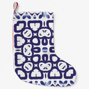 Calcetín Navideño Pequeño Azulejo tradicional portugués. Mar virgen
