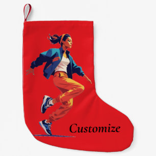 Calcetín Navideño Pequeño Bailarina de Hip Hop Thunder_Cove