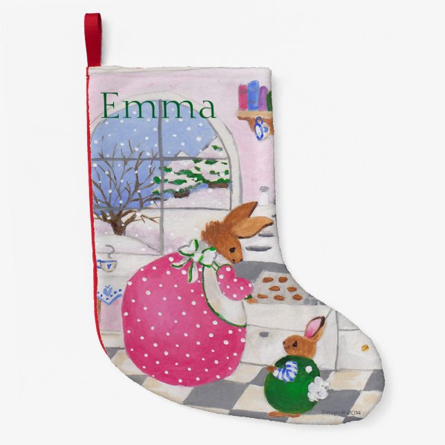 Calcetín Navideño Pequeño Baker Bunny Stocking (Anverso)